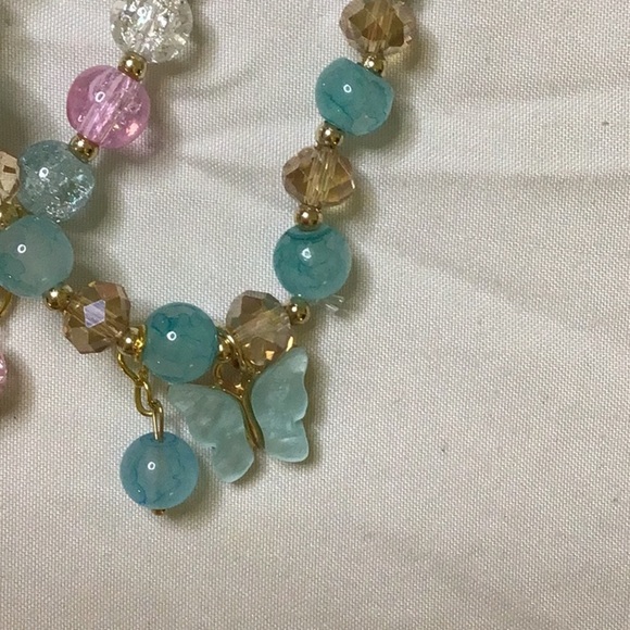 Blue and Pink Beaded Bracelets Set - Picture 2 of 5